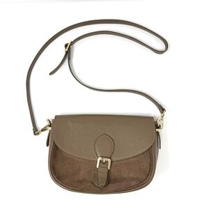 Vimoda‎ Paris Baguette Purse Suede Leather Beige Small
